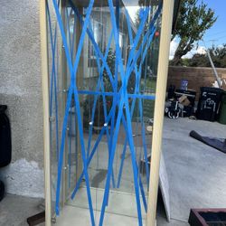 Large White Curio Cabinet 