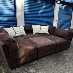 Brown 6 piece modular sectional FREE DELIVERY!* 🚚