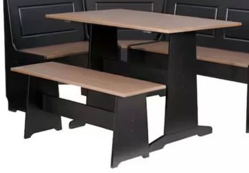 Table and Bench brown/black - NEW never built
