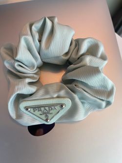 Prada Hair Scrunchie Light Blue