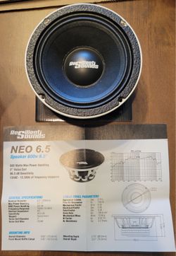 Resilient Sounds NEO 6.5 300w RMS 4ohm 6.5" speaker