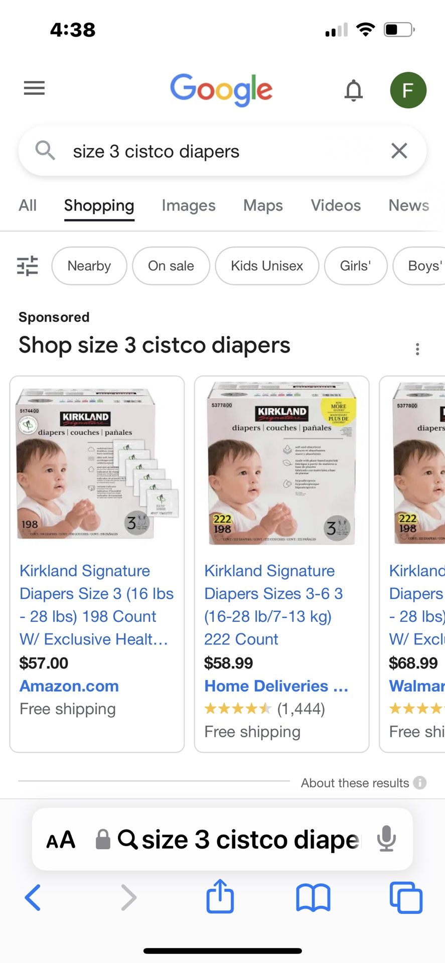 Free size 3 Diapers 