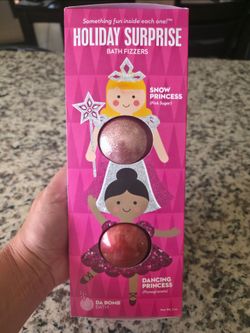 Da Bomb Bath Holiday Surprise Bath Fizzers Snow Princess and Dancing Princess 2-Pack
