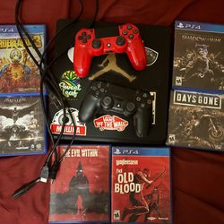PS4 + 2 Controllers & 6 Games 