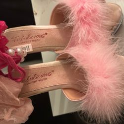  Fluffy Pink Heels 
