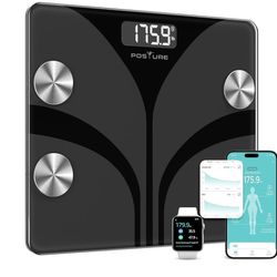 Scale for Body Weight, Digital Bathroom Smart Scale LED Display, 13 Body Composition Analyzer Sync Weight Scale BMl Health Moni