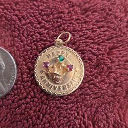 14k Pendant Happy ANNIVERSARY 