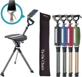 STEP2GOLD Ta-Da Chair Series 2 PRO, Portable Walking Stick, Cane With Seat, Foldable Chair, Hiking Stick, For Camping, Hiking, Lightweight Aluminum, E
