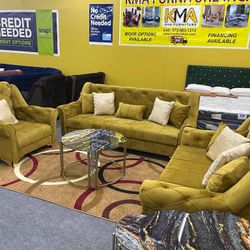 Living Room Sofa Set 3pc - Delivery And Financing Available 