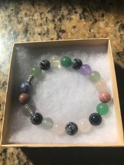 Mix gemstone bracelet size 8 inches