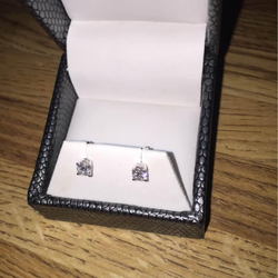 14k white gold earrings