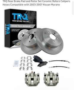 Rear Brake and Caliper Set 03-07 Nissan Murano