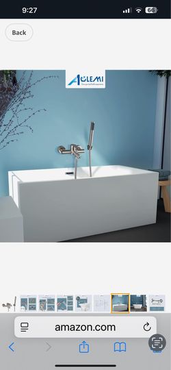 Wall Mount Tub Filler Brushed Nickel 6 Inch Center Bathtub Faucet with Handheld Shower C18 N $50
