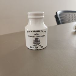 Antique Ironstone French Tin Glaze Moutarde de Maille - Large Size Advert Pot