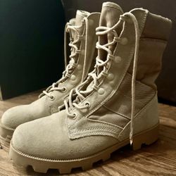 Rothco Speedlace Jungle Boots, Leather/Suede Rugged Tactical Hiking Boot 8" High, Desert Tan, size 6