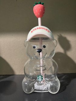 Starbucks Bear Glass Cup