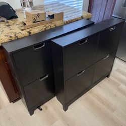 IKEA STÄLL Shoe Cabinets – Black-Brown