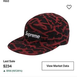 Supreme Thorn Camp Cap Red