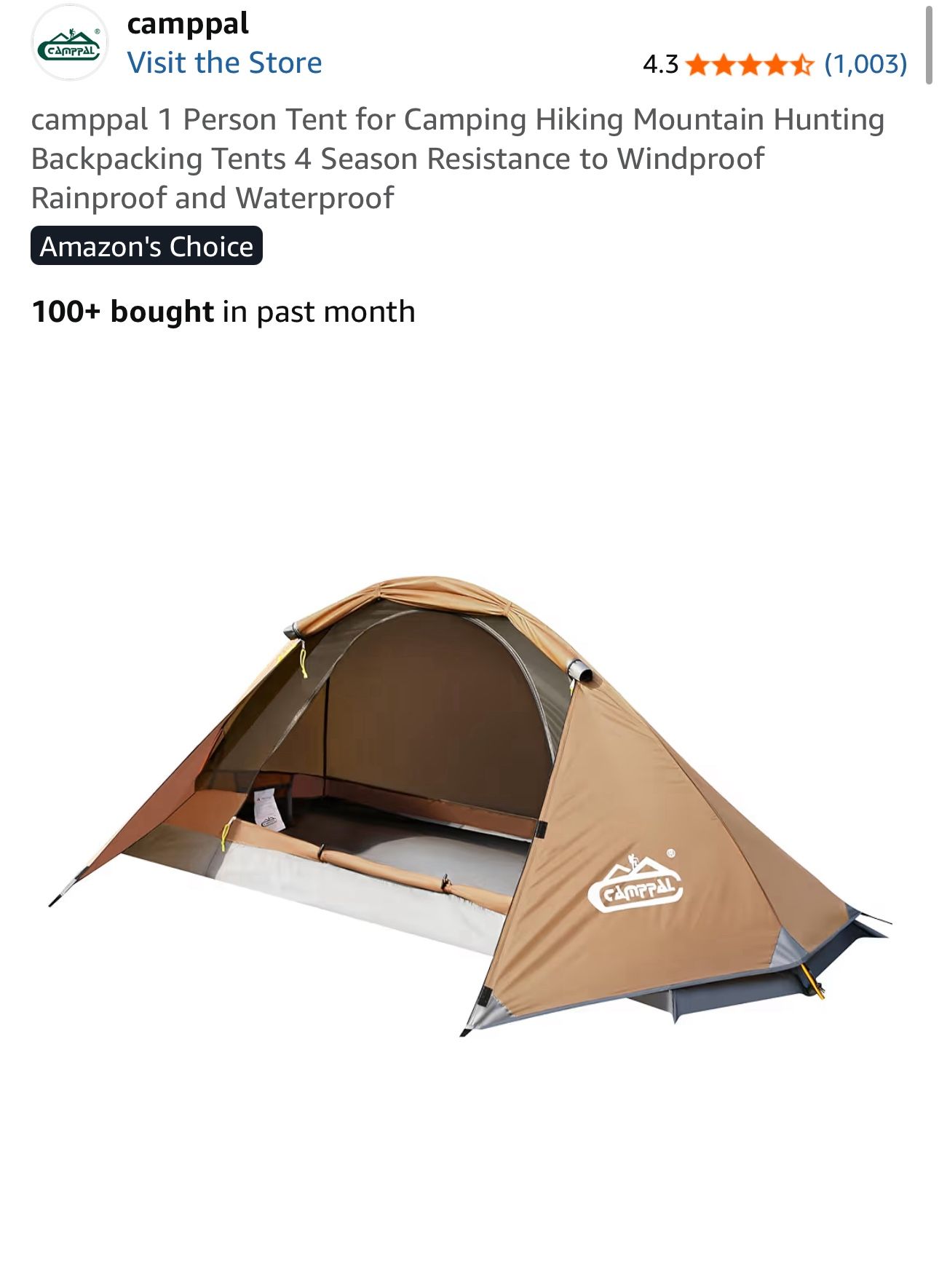 1 Person Tent