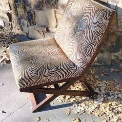 Seat Needs Reupholstered Ashley Zebra Accent Chair Brown Tan
