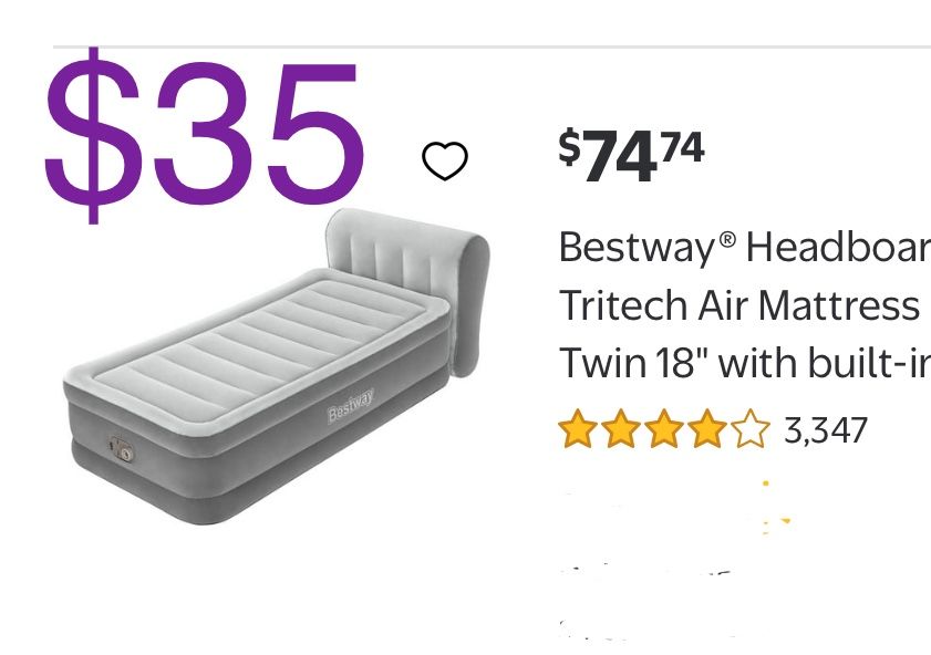 Twin Air Mattress 18”