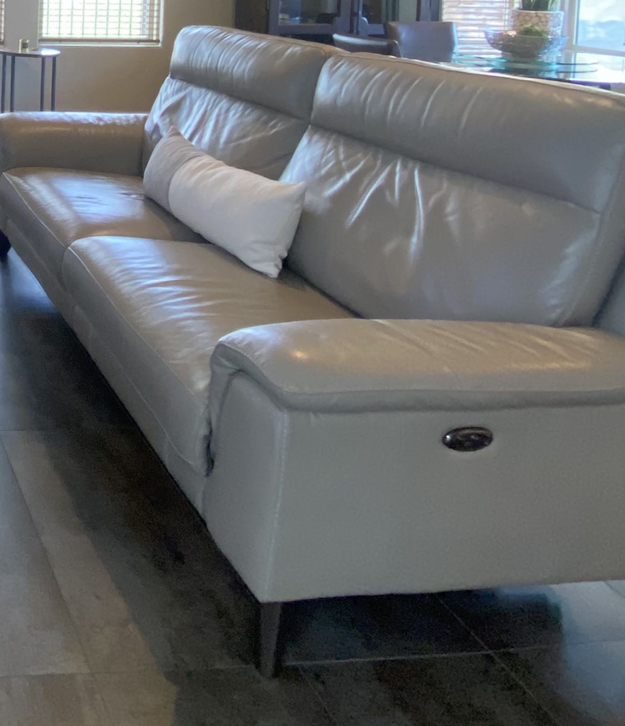 Leather couch from Living Spaces