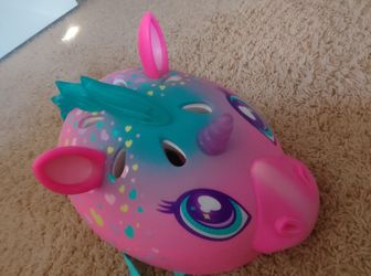 Kids Girls Led Unicorn Helmet Size Sm