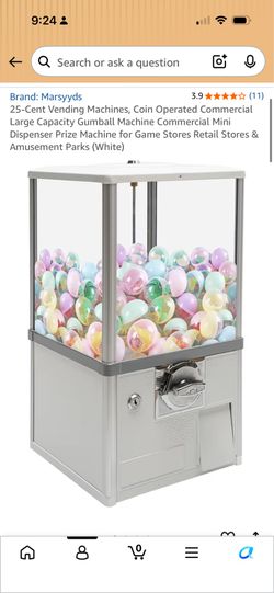 Brand New Coin-Operated Capsule / Gumball Vending Machine