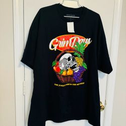 Grim Days "The Juice is Worth the Squeeze" graphic T-shirt Size XXL