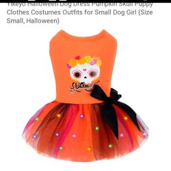 New Light Up Dog Dress For Halloween See Size Chart For Measurements It's A Medium New