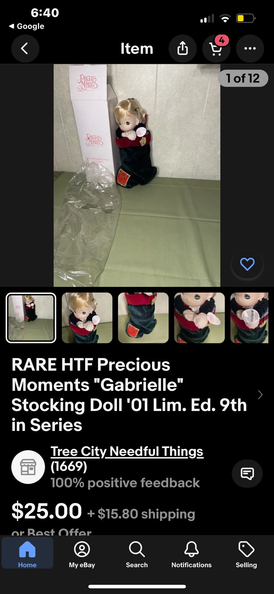Collectible, Precious Moments Doll Comes With Stocking. We’re Fine Ninth Edition