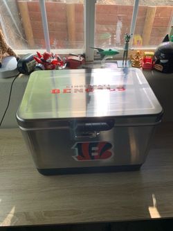 Licensed NFL 29L Team Logo Stainless Steel Cooler Cincinnati Bengals