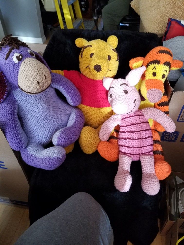 Handmade Crocheted Winnie The Pooh And Friends Disney 