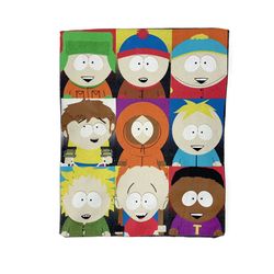 South Park Show T-Shirt Brady Bunch Style Characters Size Large Gray