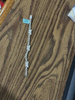 Butterfly Cuban Link Bracelet 7.5inch
