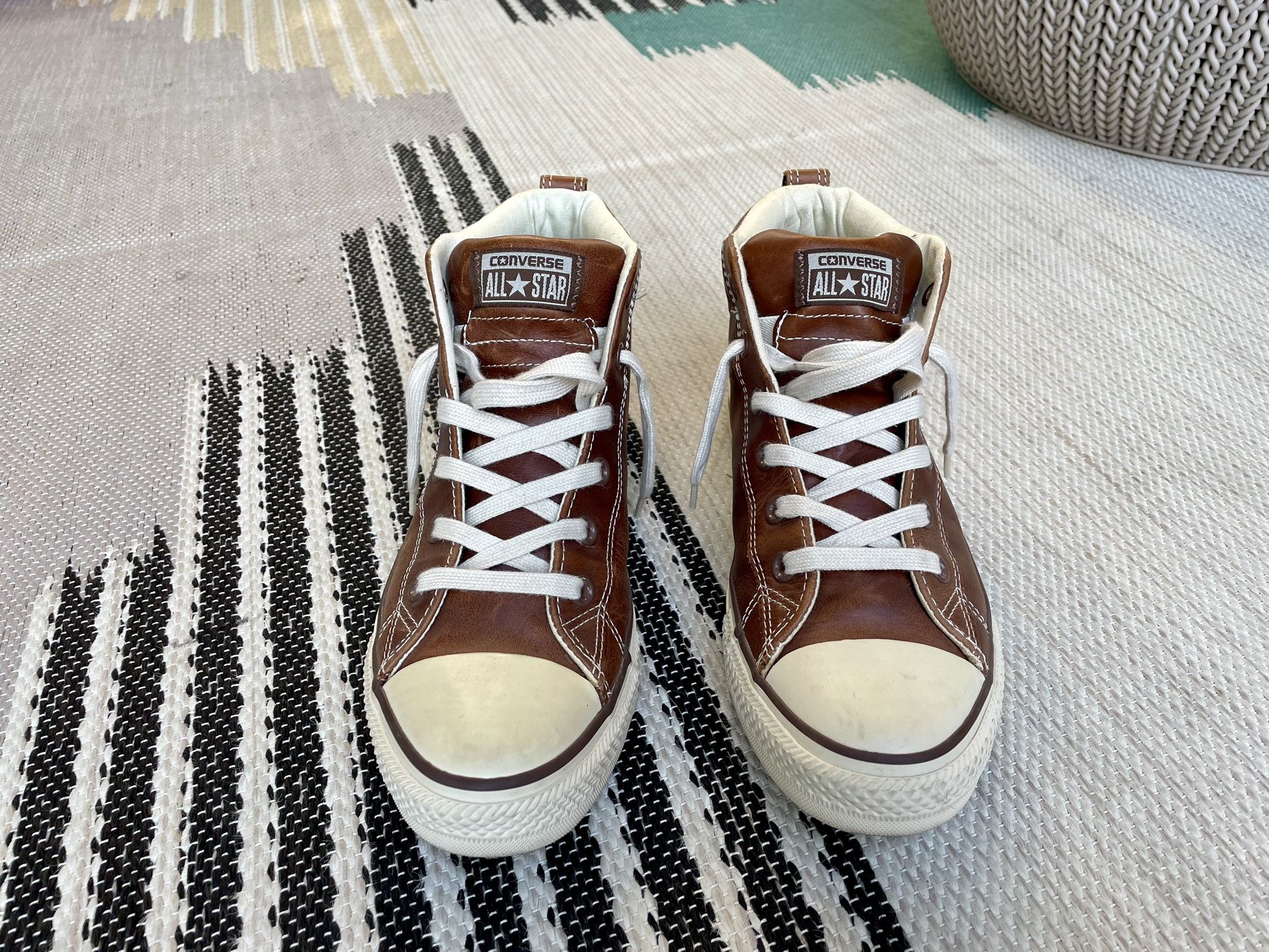 Converse, Chuck Taylor Leather All-Star Street, Pinecone, Mid Top, Size 8, Needs To Be Gone ASAP