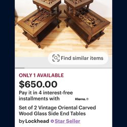 Antique Coffee Table With Two End Tables