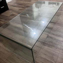 Sled Tempered Bent Glass Coffee Table