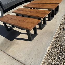 Wood Stained Benches
