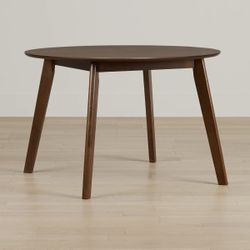 Dark Tone Wooden Round Table
