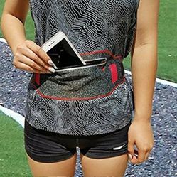 NEW ANJ OUTDOORS RED ULTRA SLIM WATERPROOF RUNNING BELT