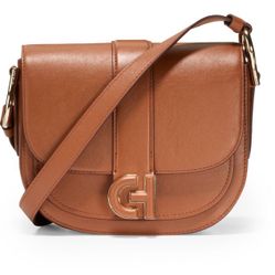 Cole Haan Womens Essential Mini Saddle Handbag Tan