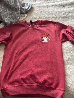Red Halloween Ghost Crewneck Sweatshirt