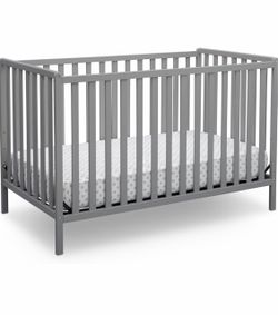 Delta Children Heartland 4-in-1 Convertible Crib, Grey