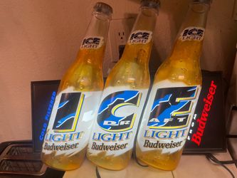 Bud Ice lighted sign working