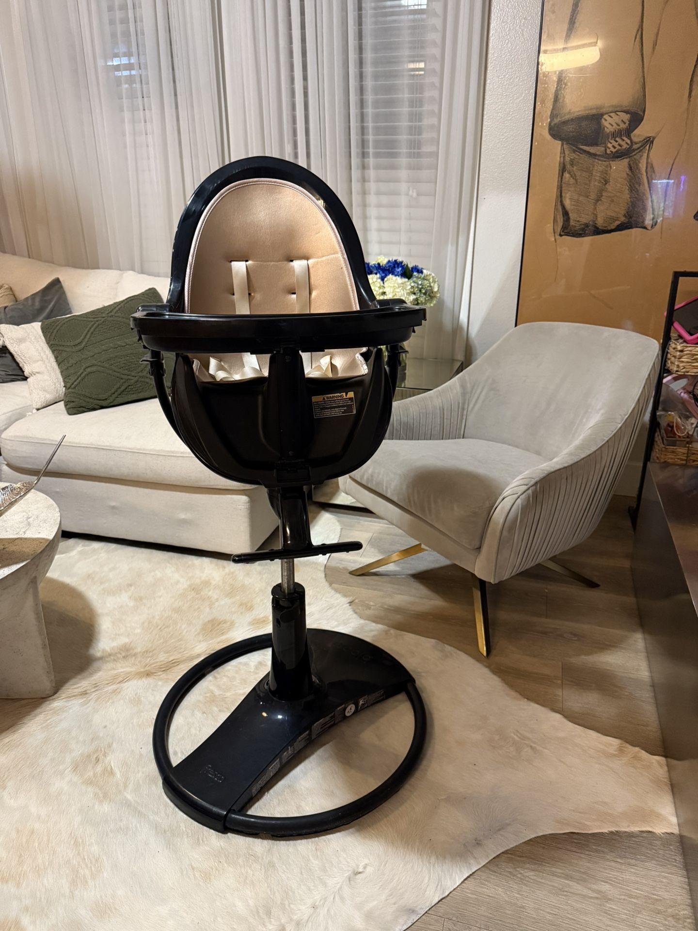 Bloom Fresco Highchair- Black/Rose Gold