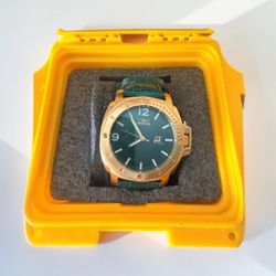 Invicta Mens Wristwatch 18841 Green Alligator Quartz Stainless Steel Tritnite