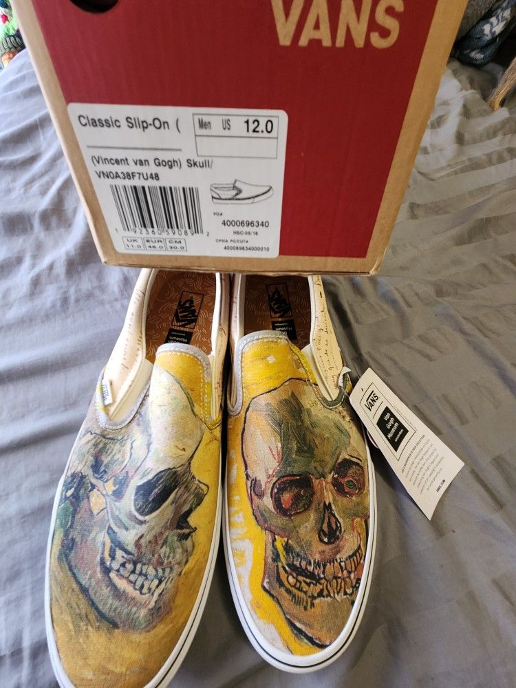 Van Gogh Skull Vans (2018) Size 12 . New In Box. Rare
