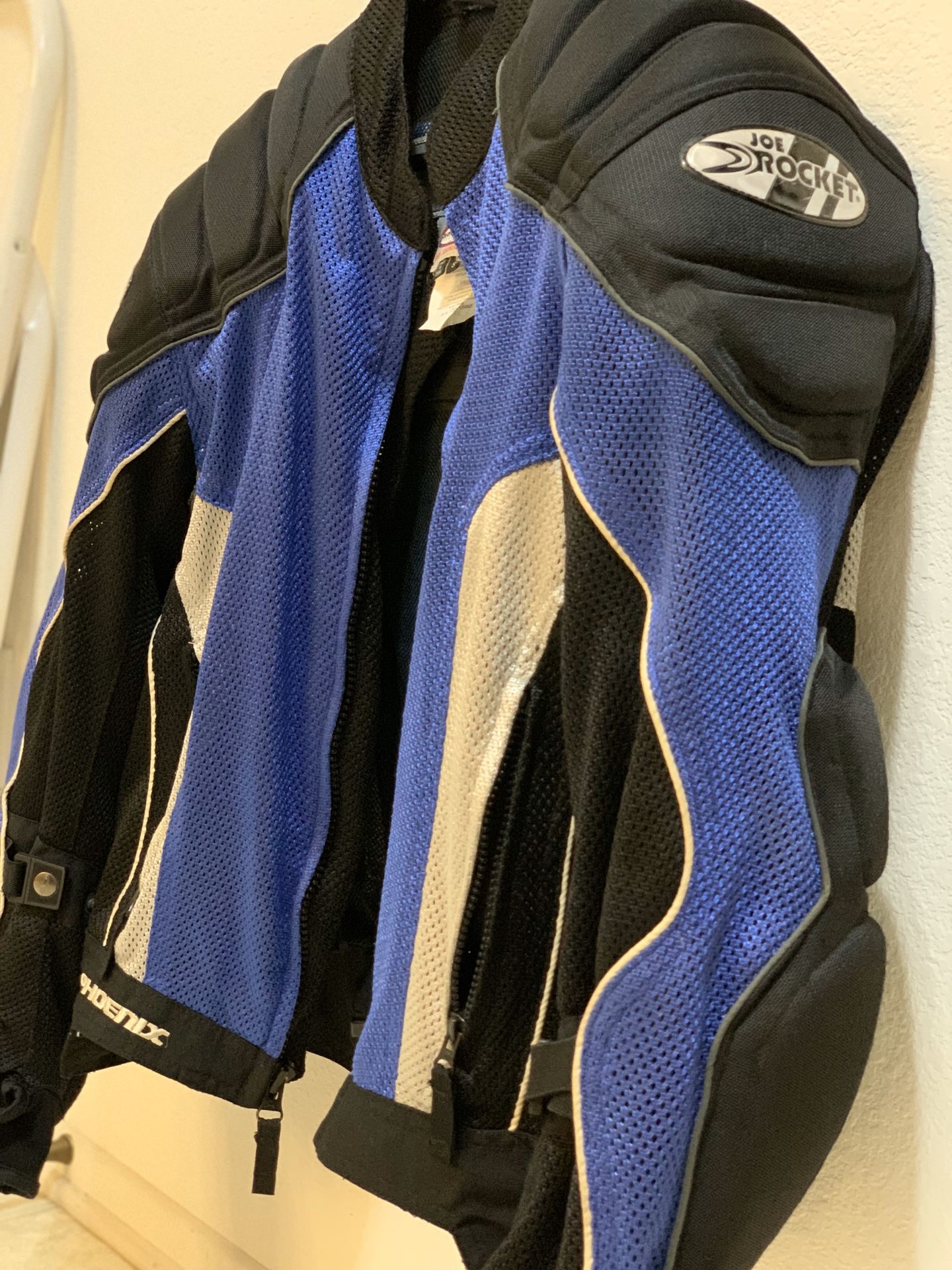 Blue Joe Rocket motorcycle jacket size small / S