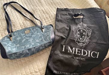 I Medici Firenze Embossed Leather Shoulder Bag